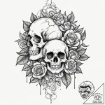A phrase like “embrace the chaos” in a beauti… – tattoo sketch (№1752163614_0, 10.07.2025 16:06) — tattoovalue.net