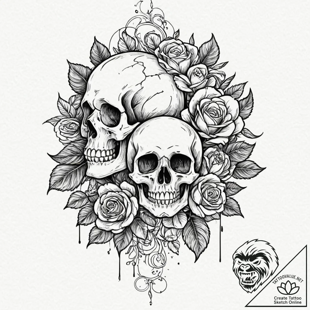A phrase like "embrace the chaos" in a beauti... - tattoo sketch (№1752163614_0, 10.07.2025 16:06) — tattoovalue.net