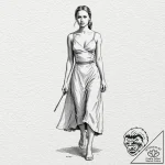 A sketch of the main characters from westworl… – tattoo sketch (№1752164211_0, 10.07.2025 16:16) — tattoovalue.net