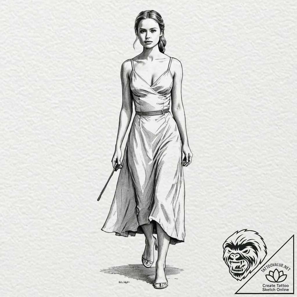 A sketch of the main characters from westworl... - tattoo sketch (№1752164211_0, 10.07.2025 16:16) — tattoovalue.net