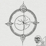 Happiness (symbol), tattoo line art, linework… – tattoo sketch (№1752164553_0, 10.07.2025 16:22) — tattoovalue.net