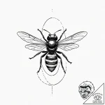 Wasp, tattoo drawing outline, black outline o… – tattoo sketch (№1752164725_0, 10.07.2025 16:25) — tattoovalue.net