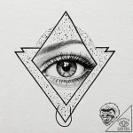 Eye in triangle, tattoo flash sheet design, l… – tattoo sketch (№1752166153_0, 10.07.2025 16:49) — tattoovalue.net