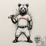 A trash polka composition of the bear jew fro… – tattoo sketch (№1752168957_0, 10.07.2025 17:35) — tattoovalue.net
