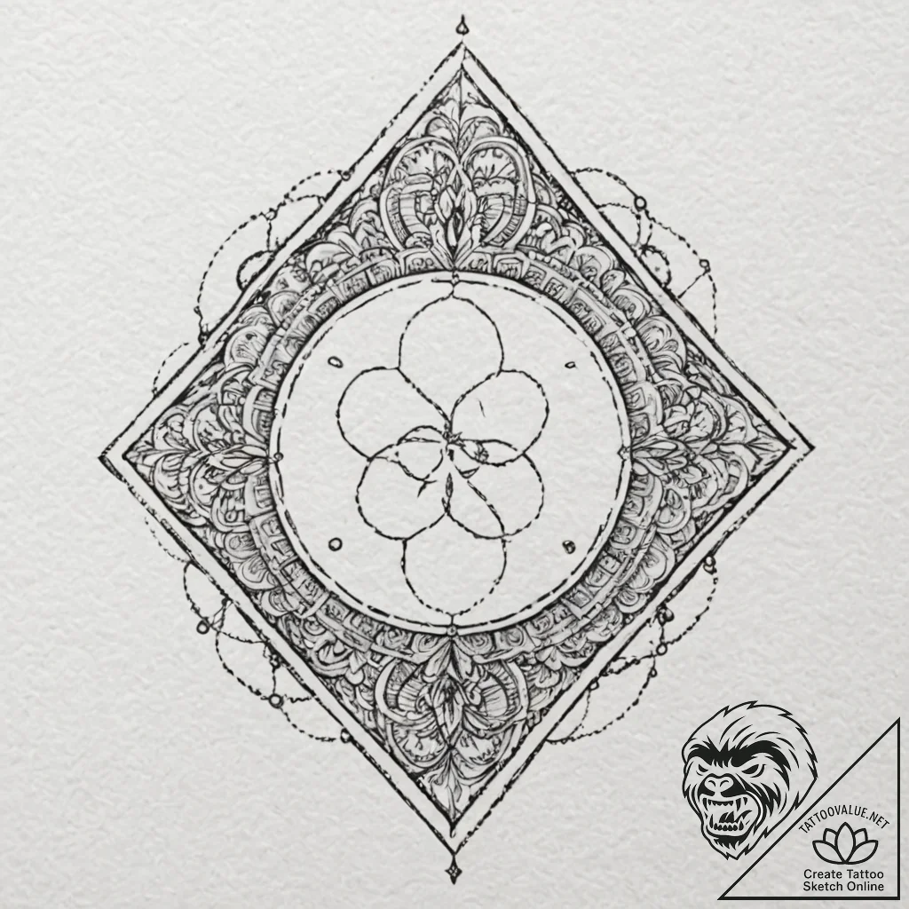 The alchemical symbol for sulfur, tattoo draw... - tattoo sketch (№1752169210_0, 10.07.2025 17:40) — tattoovalue.net