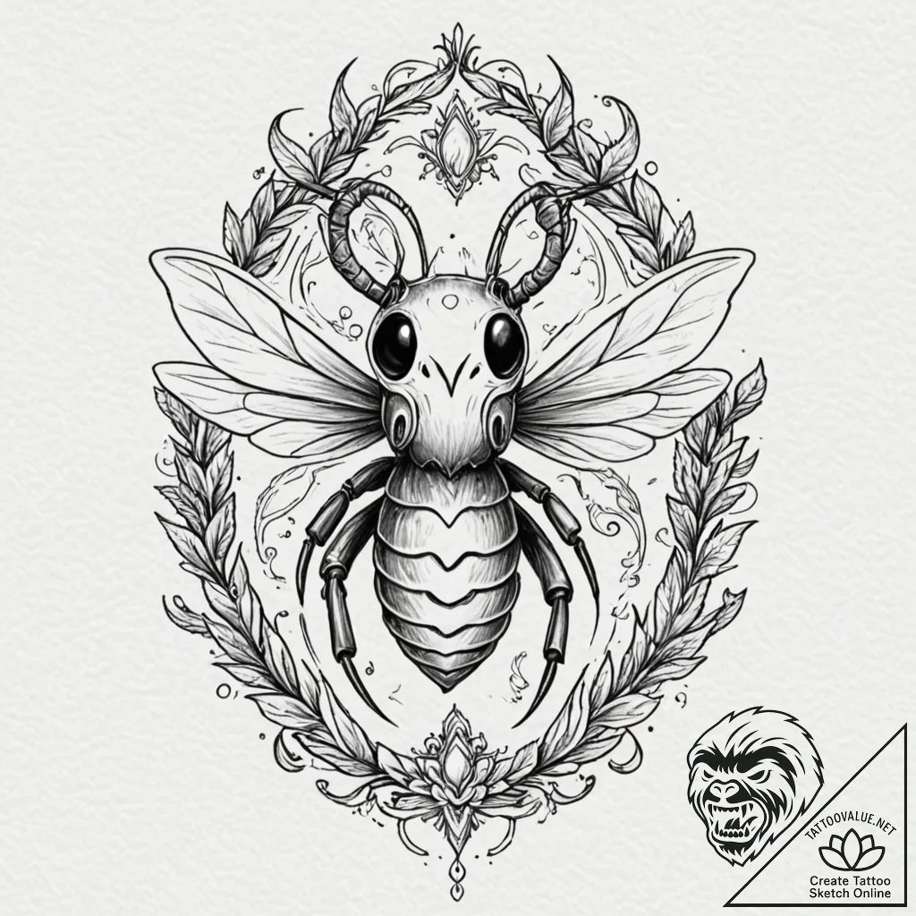 Hornet from hollow knight, tattoo flash sheet... - tattoo sketch (№1752170710_0, 10.07.2025 18:05) — tattoovalue.net