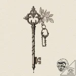Antique key collection, concept art for tatto… – tattoo sketch (№1752172311_0, 10.07.2025 18:31) — tattoovalue.net