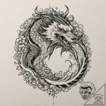 A trash polka tattoo of the wolf man, mid-tra… – tattoo sketch (№1752172395_0, 10.07.2025 18:33) — tattoovalue.net