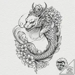 Geisha, tattoo drawing outline, irezumi japan… – tattoo sketch (№1752172647_0, 10.07.2025 18:37) — tattoovalue.net
