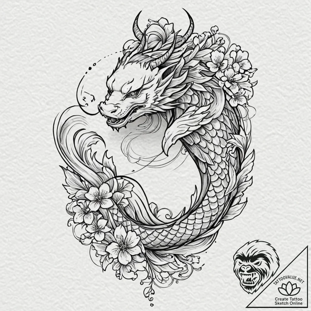 Geisha, tattoo drawing outline, irezumi japan... - tattoo sketch (№1752172647_0, 10.07.2025 18:37) — tattoovalue.net