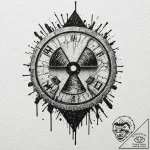 A trash polka composition of the main charact… – tattoo sketch (№1752173320_0, 10.07.2025 18:48) — tattoovalue.net