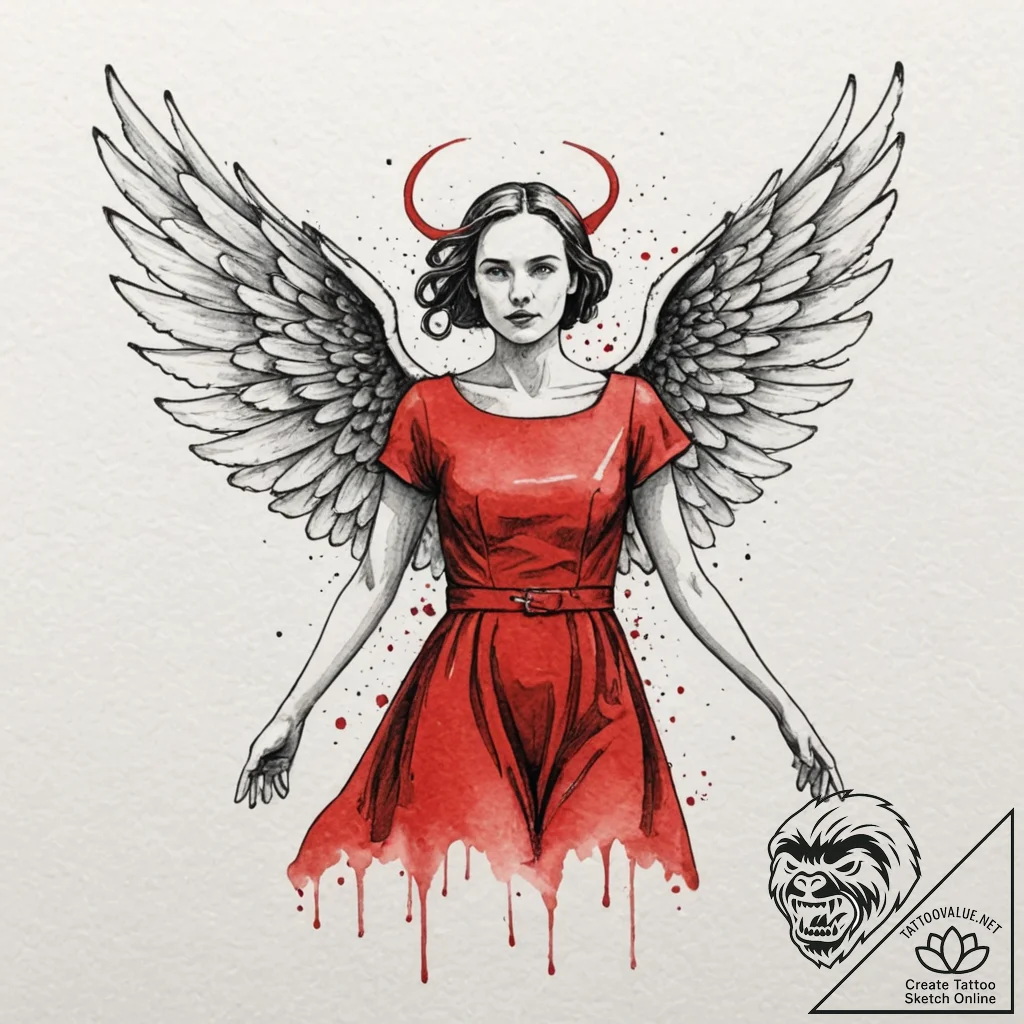 A graphic novel style portrait of the main ch... - tattoo sketch (№1752175855_0, 10.07.2025 19:30) — tattoovalue.net