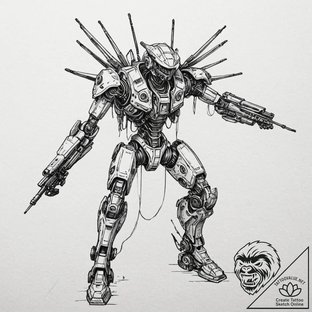Trash polka sketch of ripley in the power loa... - tattoo sketch (№1752175940_0, 10.07.2025 19:32) — tattoovalue.net