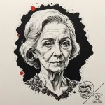 A watercolor sketch of the old woman ghost fr… – tattoo sketch (№1752176023_0, 10.07.2025 19:33) — tattoovalue.net