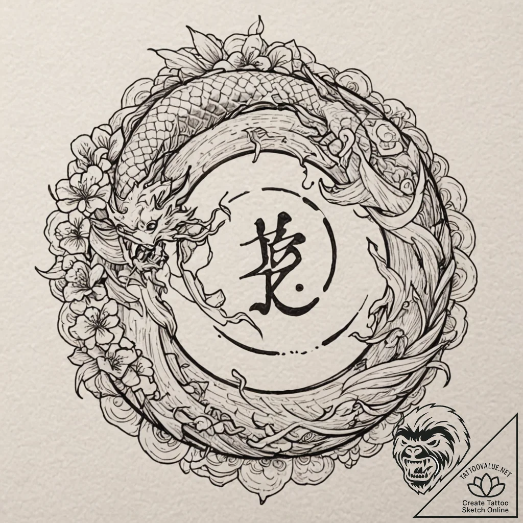 A linework design of the elvish script for "f... - tattoo sketch (№1752176109_0, 10.07.2025 19:35) — tattoovalue.net