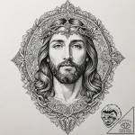 Jesus christ, concept art for tattoo, highly… – tattoo sketch (№1752176364_0, 10.07.2025 19:39) — tattoovalue.net