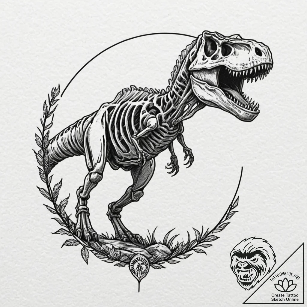 149. (jurassic park) a minimalist linework ta... - tattoo sketch (№1752177287_0, 10.07.2025 19:54) — tattoovalue.net
