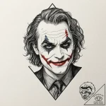 The joker’s playing card, tattoo sketch desig… – tattoo sketch (№1752178041_0, 10.07.2025 20:07) — tattoovalue.net