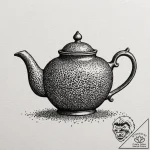 Teapot, artistic tattoo sketch, clear image,… – tattoo sketch (№1752178794_0, 10.07.2025 20:19) — tattoovalue.net