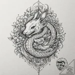 Rabbit, tattoo line art, highly detailed, int… – tattoo sketch (№1752179797_0, 10.07.2025 20:36) — tattoovalue.net
