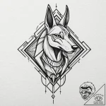 Art deco anubis, tattoo sketch design, sketch… – tattoo sketch (№1752180304_0, 10.07.2025 20:45) — tattoovalue.net