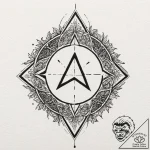 A linework design of the mysterious symbol fr… – tattoo sketch (№1752181399_0, 10.07.2025 21:03) — tattoovalue.net