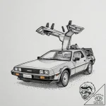 The delorean time machine, tattoo sketch desi… – tattoo sketch (№1752181483_0, 10.07.2025 21:04) — tattoovalue.net