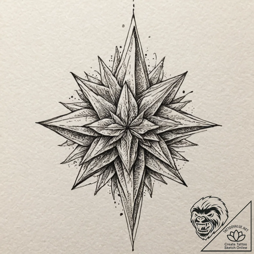 Origami, tattoo sketch design, professional a... - tattoo sketch (№1752181651_0, 10.07.2025 21:07) — tattoovalue.net