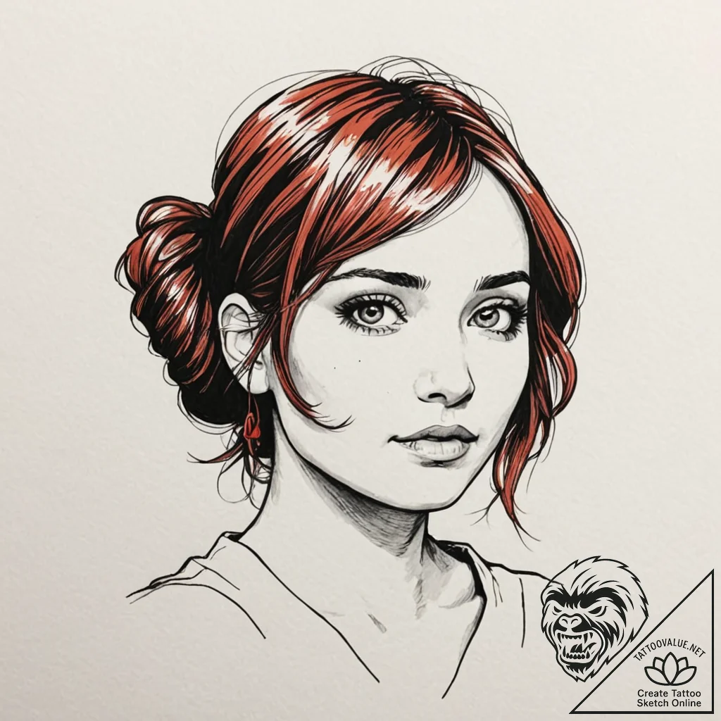 A neo-traditional tattoo of the main characte... - tattoo sketch (№1752181735_0, 10.07.2025 21:08) — tattoovalue.net