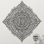 A linework tattoo of the u.a. high school log… – tattoo sketch (№1752183003_0, 10.07.2025 21:30) — tattoovalue.net