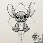 A sketch of stitch from lilo & stitch, being… – tattoo sketch (№1752183173_0, 10.07.2025 21:32) — tattoovalue.net