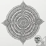 Labyrinth, ink illustration for tattoo, dotwo… – tattoo sketch (№1752183255_0, 10.07.2025 21:34) — tattoovalue.net