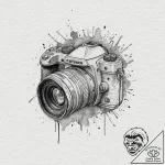 A sketch of the found-footage camera view, sh… – tattoo sketch (№1752183339_0, 10.07.2025 21:35) — tattoovalue.net
