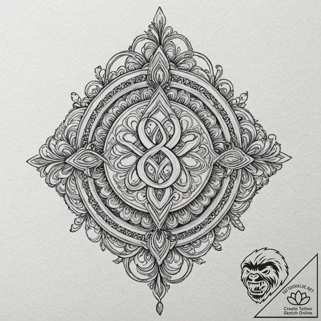 The alchemical symbol for sulfur, tattoo sket... - tattoo sketch (№1752183423_0, 10.07.2025 21:37) — tattoovalue.net