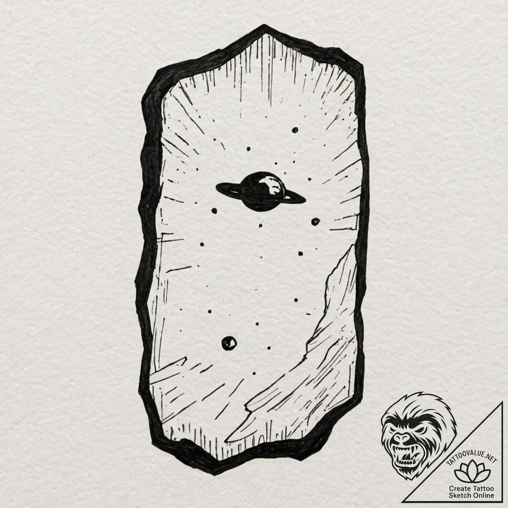The monolith from 2001: a space odyssey, tatt... - tattoo sketch (№1752183591_0, 10.07.2025 21:39) — tattoovalue.net