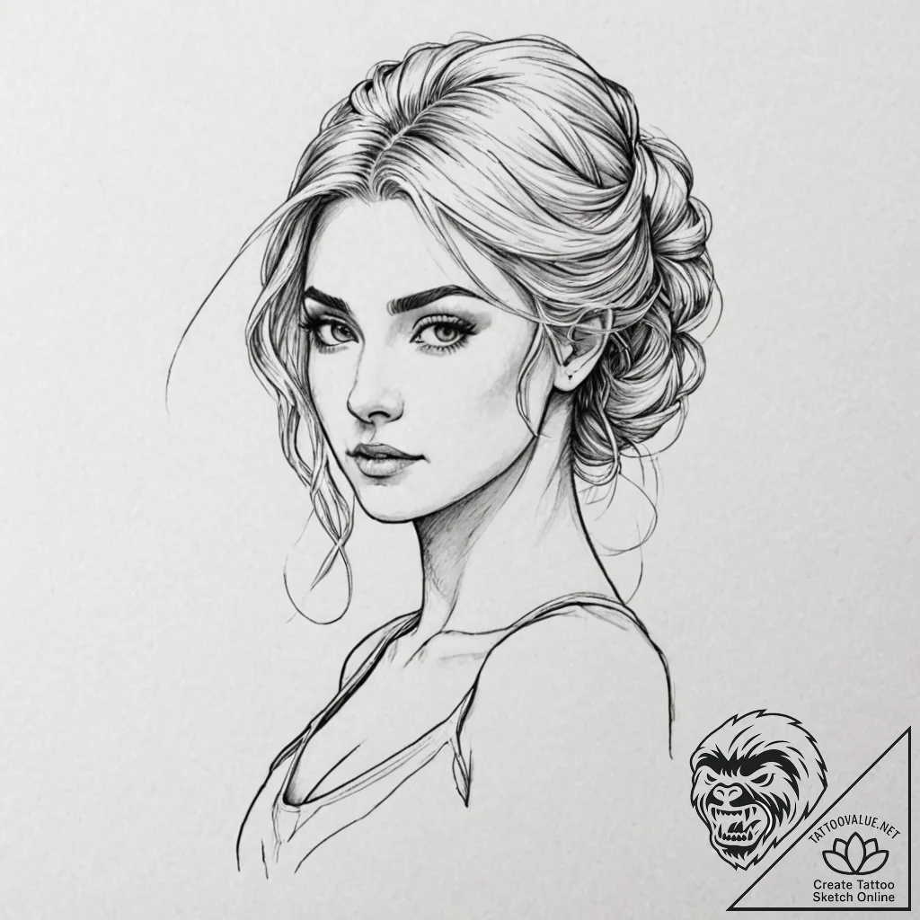A sketch of ciri training at kaer morhen, det... - tattoo sketch (№1752184261_0, 10.07.2025 21:51) — tattoovalue.net
