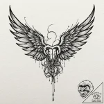 Hermes’ wings, tattoo flash sheet design, sub… – tattoo sketch (№1752184513_0, 10.07.2025 21:55) — tattoovalue.net