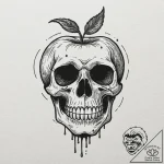 A neo-traditional tattoo of the poison apple… – tattoo sketch (№1752185185_0, 10.07.2025 22:06) — tattoovalue.net