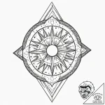 A neo-traditional design of the shuriken-like… – tattoo sketch (№1752185772_0, 10.07.2025 22:16) — tattoovalue.net