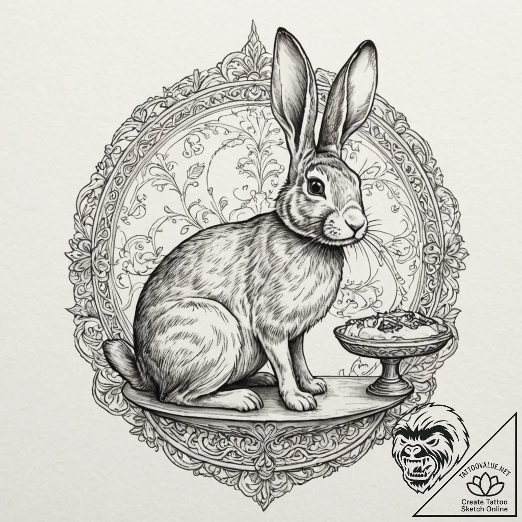 A watercolor sketch of the jack rabbit slim's... - tattoo sketch (№1752187121_0, 10.07.2025 22:38) — tattoovalue.net