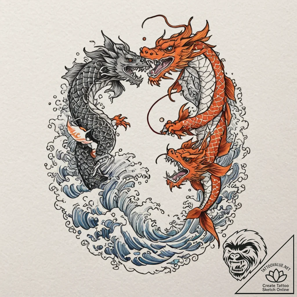 A watercolor tattoo of the main characters fr... - tattoo sketch (№1752187626_0, 10.07.2025 22:47) — tattoovalue.net