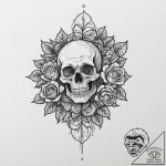 Raspberry, artistic tattoo sketch, black outl… – tattoo sketch (№1752187794_0, 10.07.2025 22:49) — tattoovalue.net