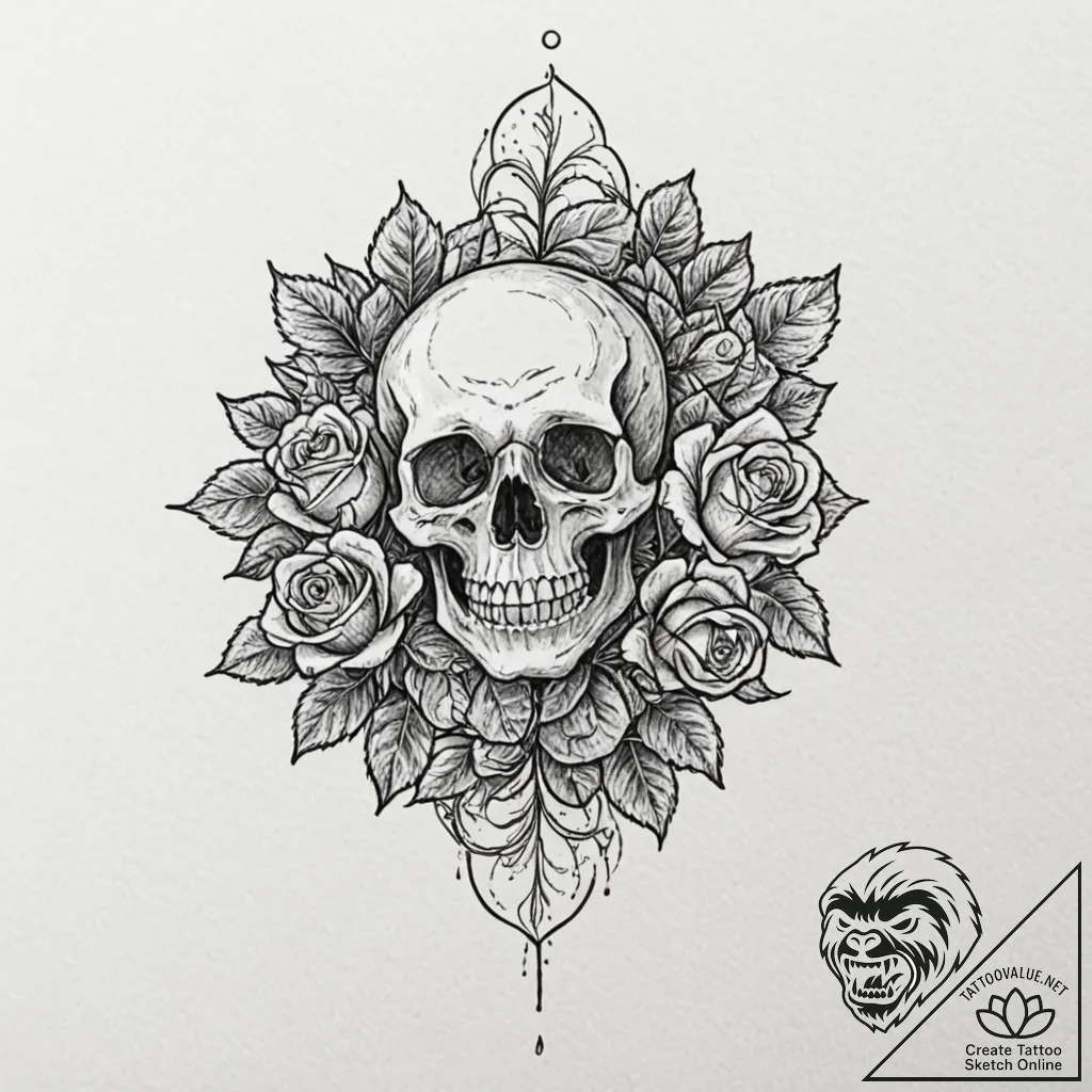 Raspberry, artistic tattoo sketch, black outl... - tattoo sketch (№1752187794_0, 10.07.2025 22:49) — tattoovalue.net
