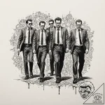 A neo-traditional tattoo of the “walking” sce… – tattoo sketch (№1752188047_0, 10.07.2025 22:54) — tattoovalue.net