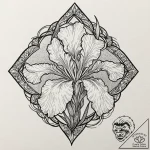 Iris, tattoo sketch design, clean lines, cris… – tattoo sketch (№1752188555_0, 10.07.2025 23:02) — tattoovalue.net