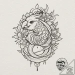 Parrot, tattoo flash sheet design, fine lines… – tattoo sketch (№1752188809_0, 10.07.2025 23:06) — tattoovalue.net