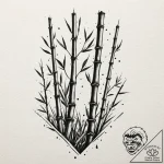 Bamboo, tattoo flash sheet design, dotwork sh… – tattoo sketch (№1752188893_0, 10.07.2025 23:08) — tattoovalue.net