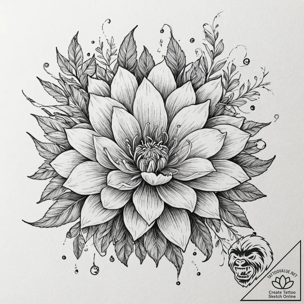 Engraving, tattoo flash sheet design, black a... - tattoo sketch (№1752189731_0, 10.07.2025 23:22) — tattoovalue.net