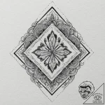 Rhombus, tattoo sketch design, moderately det… – tattoo sketch (№1752191244_0, 10.07.2025 23:47) — tattoovalue.net