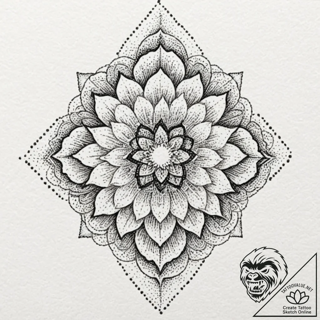 Web, artistic tattoo sketch, dotwork tattoo s... - tattoo sketch (№1752192755_0, 11.07.2025 00:12) — tattoovalue.net